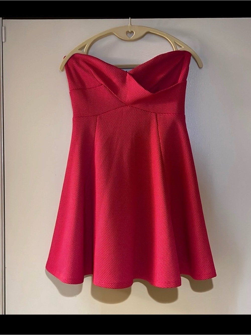 Lulu's Strapless Hot Pink Fit-and-Flare Dress